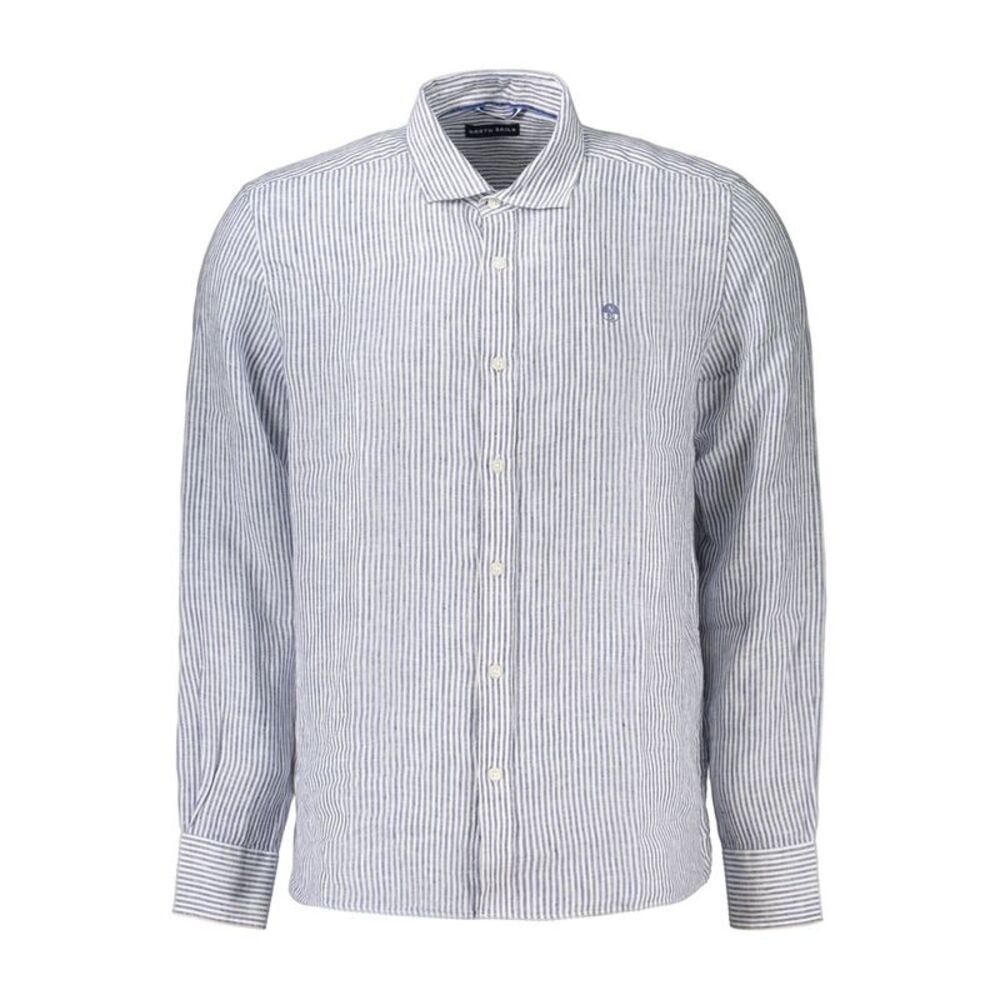 North Sails Blue Linen Men's Men's Shirt